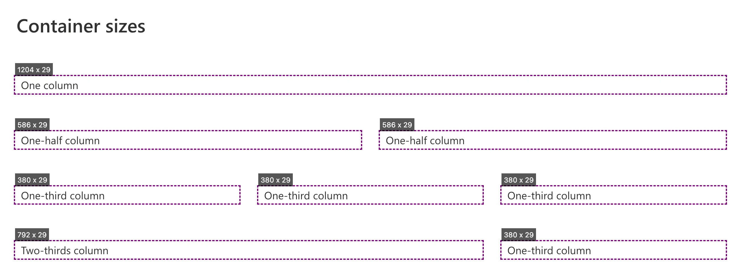 Container sizes bookmarklet used on a modern SharePoint page